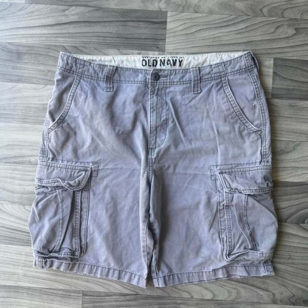 Old Navy Vintage Y2K Gray Cotton Cargo Shorts
